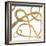 Golden Swirls Square II-Patricia Pinto-Framed Premium Giclee Print