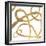 Golden Swirls Square II-Patricia Pinto-Framed Premium Giclee Print