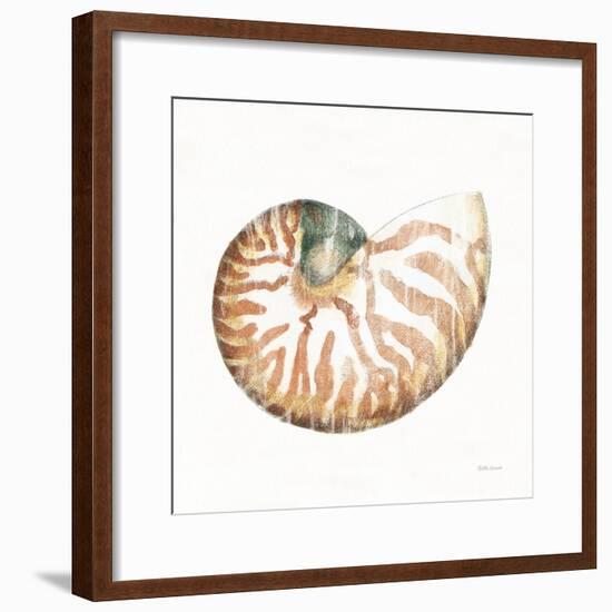 Golden Treasures IV on White-Beth Grove-Framed Art Print