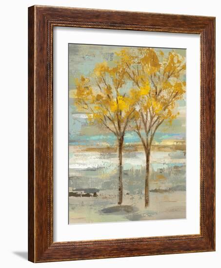 Golden Tree and Fog II-Silvia Vassileva-Framed Art Print