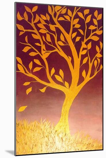Golden Tree-Margaret Coxall-Mounted Giclee Print