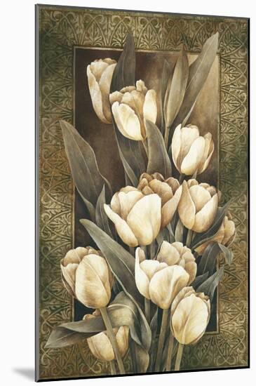 Golden Tulips-Linda Thompson-Mounted Giclee Print