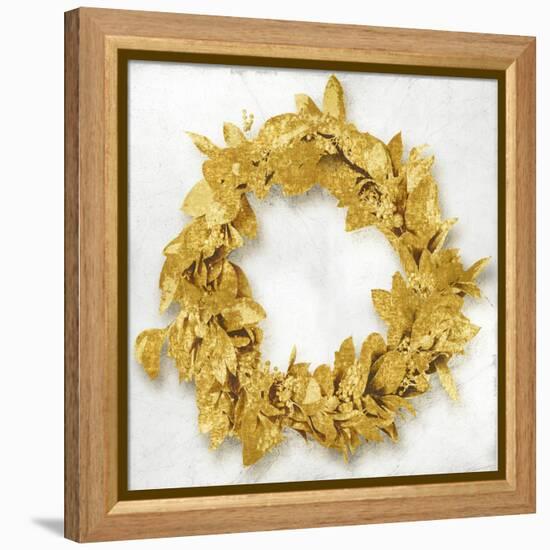 Golden Wreath I-Kate Bennett-Framed Stretched Canvas