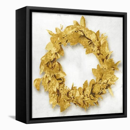 Golden Wreath I-Kate Bennett-Framed Stretched Canvas