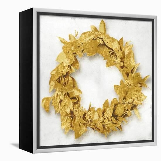 Golden Wreath I-Kate Bennett-Framed Stretched Canvas