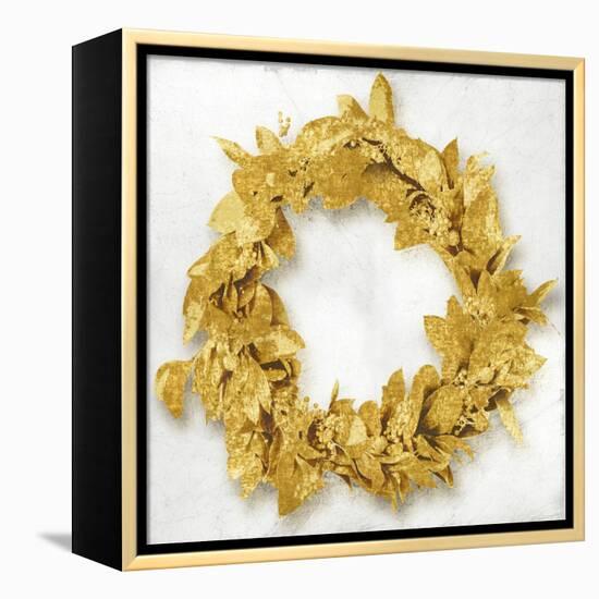 Golden Wreath I-Kate Bennett-Framed Stretched Canvas