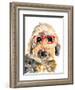 Goldendoodle in Glasses-Jenn Seeley-Framed Art Print