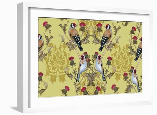 Goldfinches (Pattern)-Maria Rytova-Framed Giclee Print