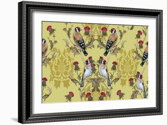 Goldfinches (Pattern)-Maria Rytova-Framed Giclee Print