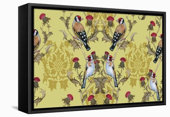 Goldfinches (Pattern)-Maria Rytova-Framed Premier Image Canvas