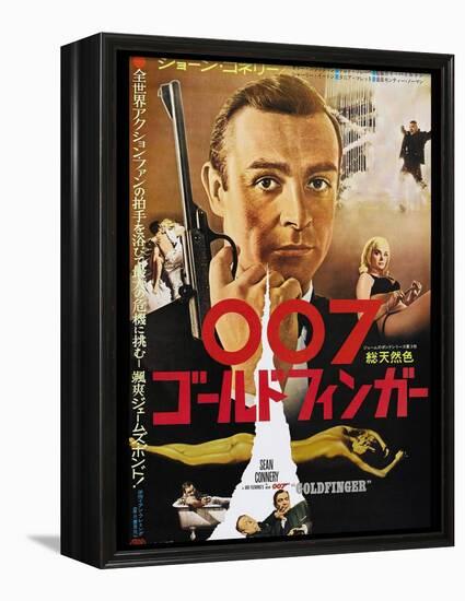 Goldfinger, Sean Connery, Japanese poster, 1964-null-Framed Stretched Canvas