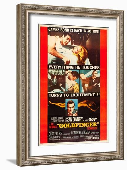 Goldfinger-null-Framed Art Print