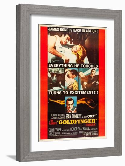 Goldfinger-null-Framed Art Print