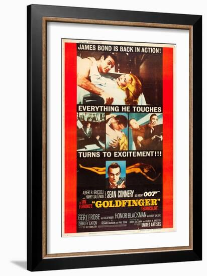 Goldfinger-null-Framed Art Print