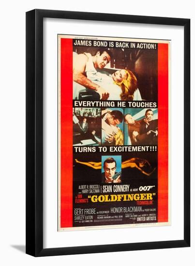 Goldfinger-null-Framed Art Print