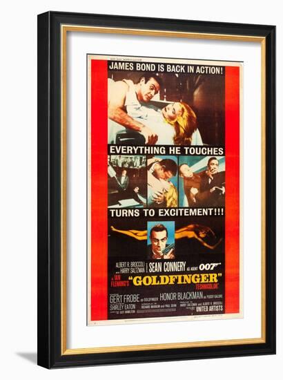 Goldfinger-null-Framed Art Print