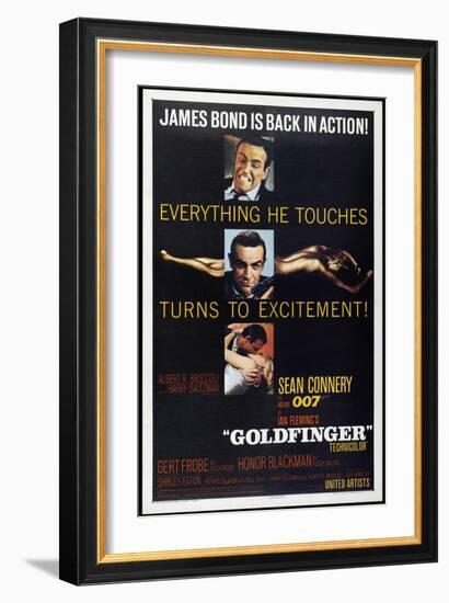 Goldfinger-null-Framed Art Print