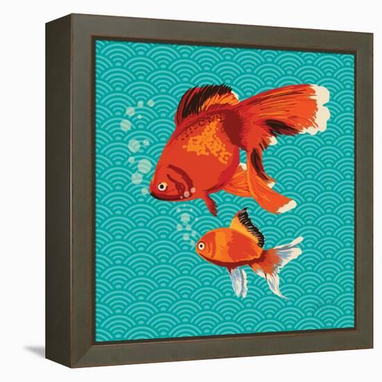 Goldfish I-Patty Young-Framed Stretched Canvas