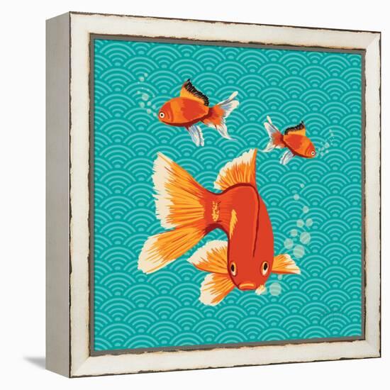 Goldfish II-Patty Young-Framed Stretched Canvas