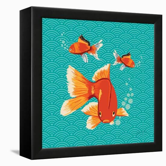 Goldfish II-Patty Young-Framed Stretched Canvas