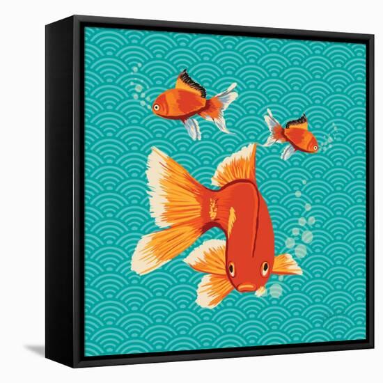 Goldfish II-Patty Young-Framed Stretched Canvas