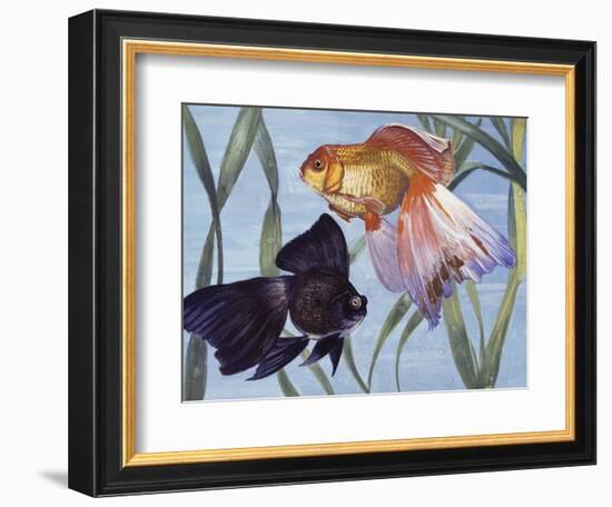 Goldfishes (Carassius Auratus), Cyprinidae-null-Framed Giclee Print