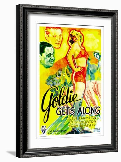 GOLDIE GETS ALONG, right: Lili Damita, 1933.-null-Framed Art Print