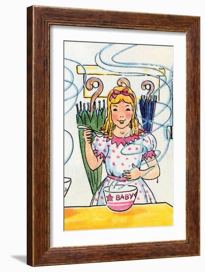 Goldilock Finds the Perfect Poridge-Julia Letheld Hahn-Framed Art Print