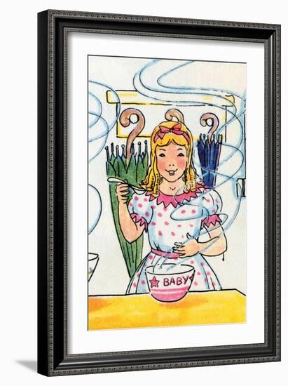 Goldilock Finds the Perfect Poridge-Julia Letheld Hahn-Framed Art Print