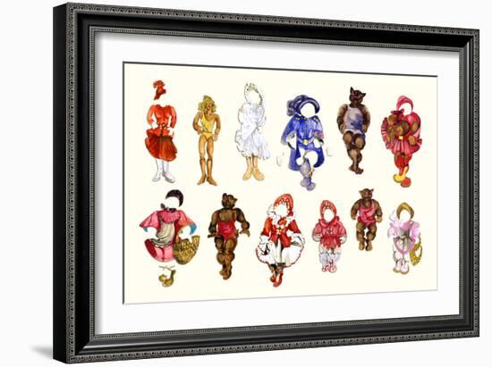 Goldilocks and three Bears Collage-Zelda Fitzgerald-Framed Art Print