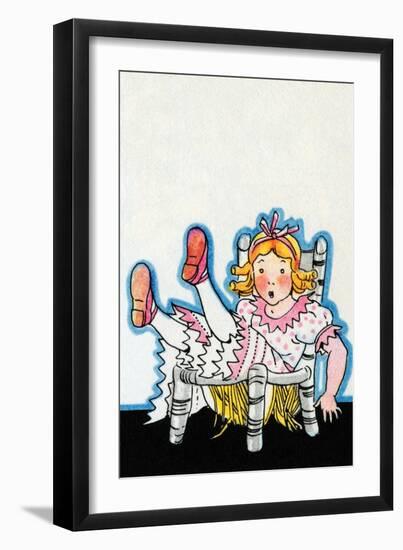 Goldilocks Breaks Baby Bear's Chair-Julia Letheld Hahn-Framed Art Print