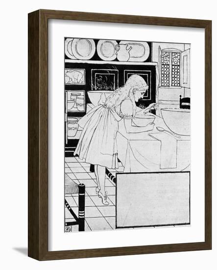 Goldilocks eating porridge --Walter Crane-Framed Giclee Print