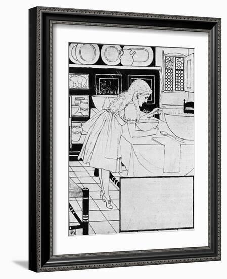 Goldilocks eating porridge --Walter Crane-Framed Giclee Print