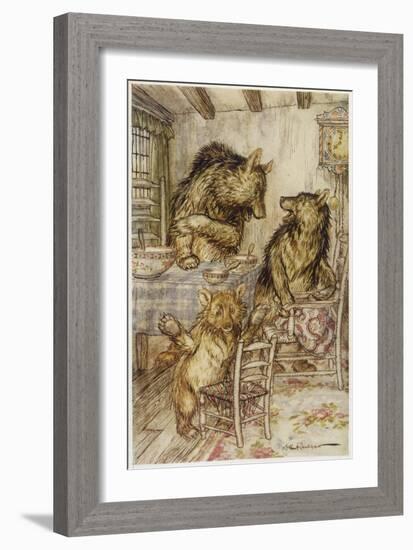 Goldilocks, Fairy Book-Arthur Rackham-Framed Art Print