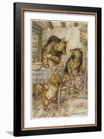 Goldilocks, Fairy Book-Arthur Rackham-Framed Art Print