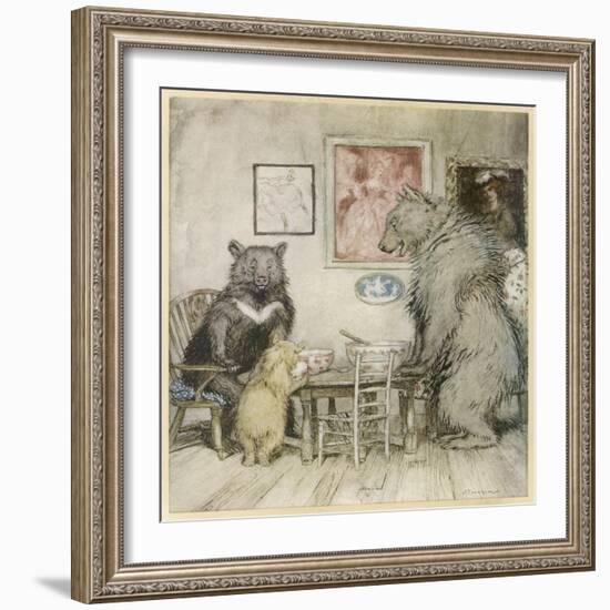 Goldilocks, Fairy Tales-Arthur Rackham-Framed Photographic Print