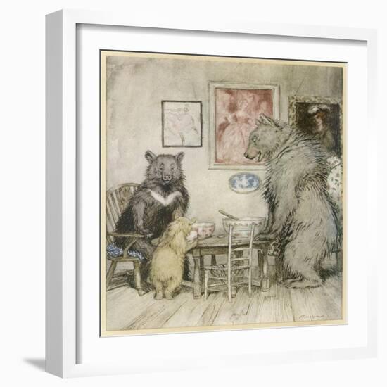 Goldilocks, Fairy Tales-Arthur Rackham-Framed Photographic Print