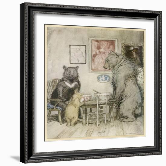 Goldilocks, Fairy Tales-Arthur Rackham-Framed Photographic Print