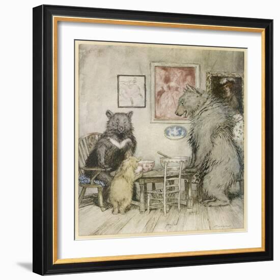 Goldilocks, Fairy Tales-Arthur Rackham-Framed Photographic Print