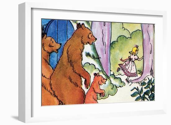 Goldilocks Flees-Julia Letheld Hahn-Framed Art Print