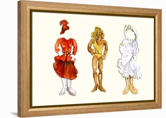 Goldilocks Paper Doll-Zelda Fitzgerald-Framed Stretched Canvas