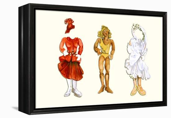 Goldilocks Paper Doll-Zelda Fitzgerald-Framed Stretched Canvas