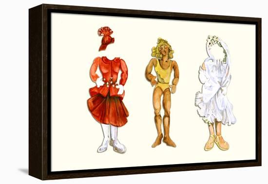 Goldilocks Paper Doll-Zelda Fitzgerald-Framed Stretched Canvas