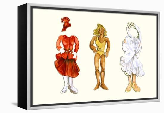 Goldilocks Paper Doll-Zelda Fitzgerald-Framed Stretched Canvas