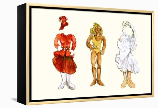 Goldilocks Paper Doll-Zelda Fitzgerald-Framed Stretched Canvas