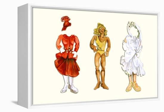 Goldilocks Paper Doll-Zelda Fitzgerald-Framed Stretched Canvas