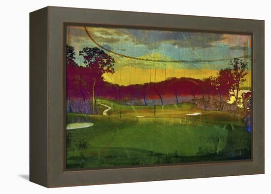 Golf Abstract I-Sisa Jasper-Framed Stretched Canvas