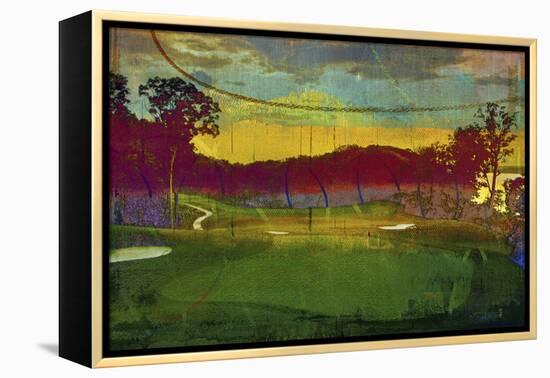 Golf Abstract I-Sisa Jasper-Framed Stretched Canvas