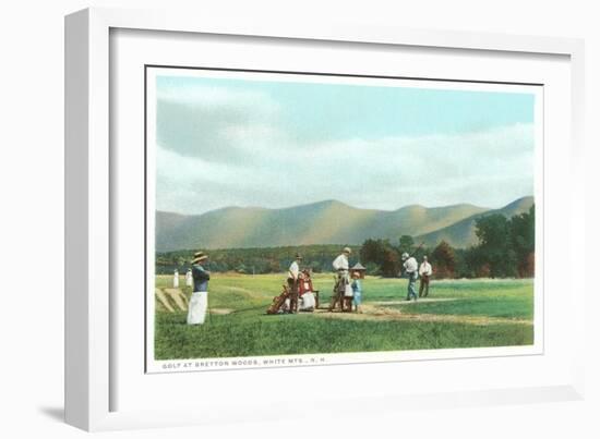 Golf at Bretton Woods, White Mountains, New Hampshire-null-Framed Art Print