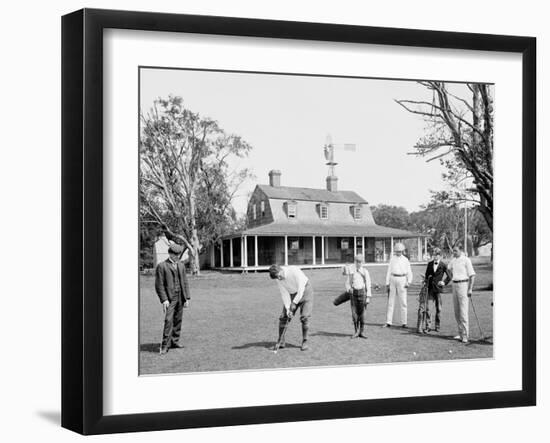Golf at Manhansett I.E. Manhanset House, Shelter Island, N.Y.-null-Framed Photo